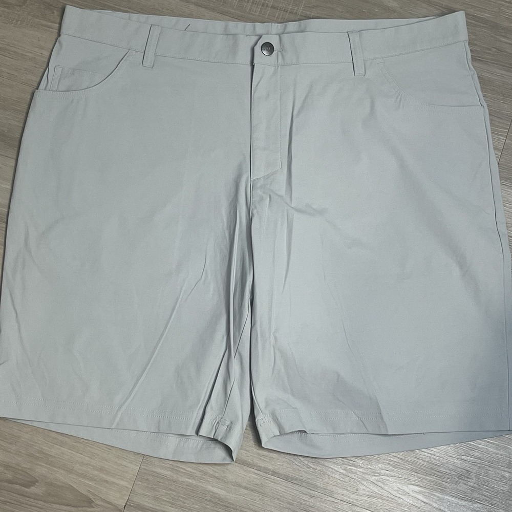 Adidas Adicross Mens 40 Gray Flat Front Performance Golf Shorts